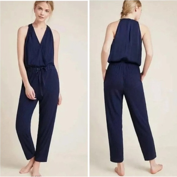 Anthropologie Saturday Sunday Sleeveless Ribbed Knit Jumpsuit Romper - Picture 1 of 14